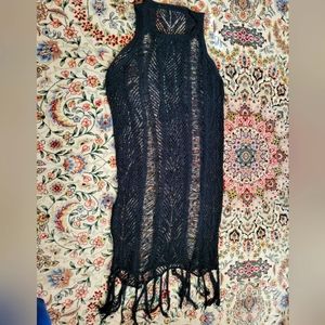 No brand Black Knit Swim Cover or Club Dress